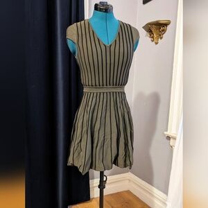 Parker olive green Flor minidress, XS